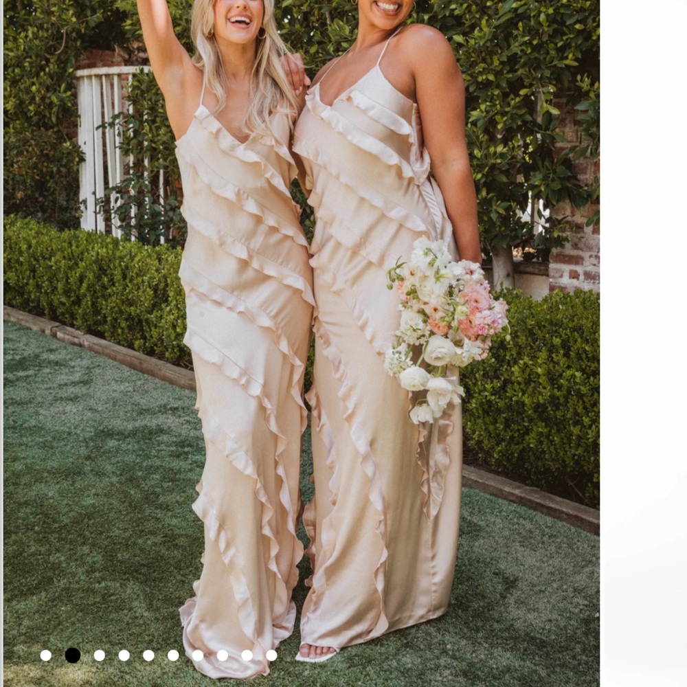 Show Me Your Mimi Romance Ruffle Dress in Champagne